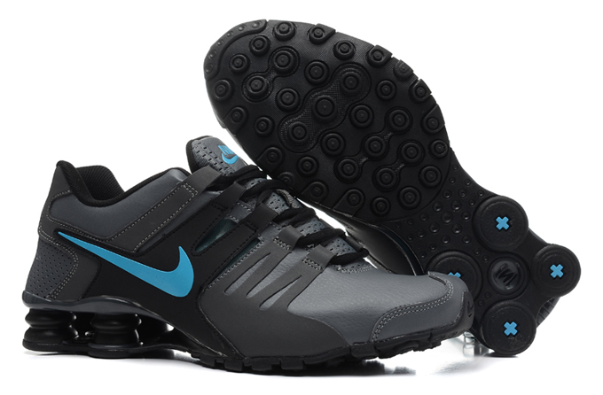 Nike Shox actuel sombres Les chaussures gris bleu mens (1)